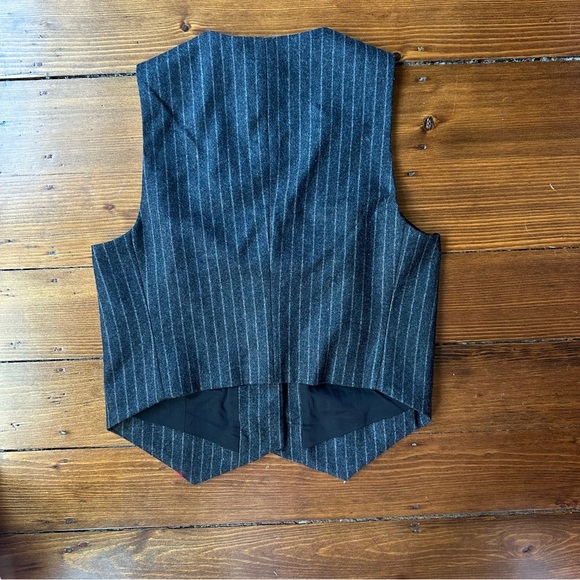 NWT Banana Republic Wool Pinstripe Button-Up Vest - Picture 3 of 3